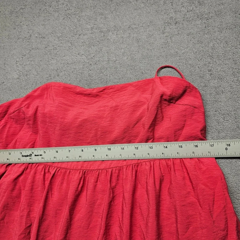 Abercrombie & Fitch Tiered Maxi Dress Womens MP Pink Lined Adjustable Straps